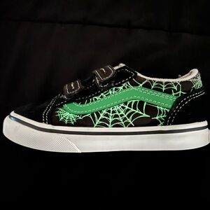 Toddler GLOW IN THE DARK Spiderweb Vans